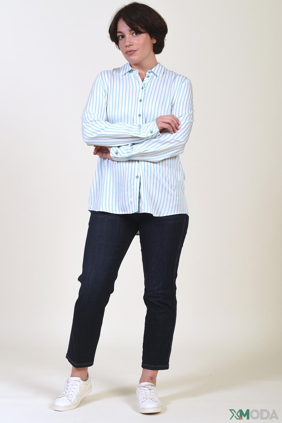 Рубашка Erfo в полоску голубую