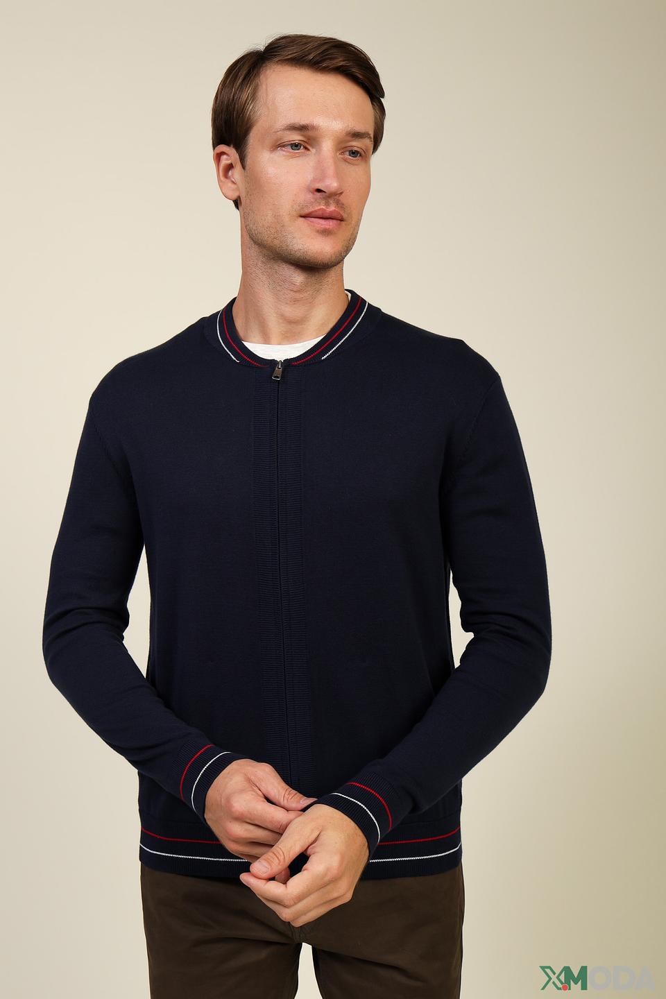 Кардиган Pezzo темно-синий на молнии
