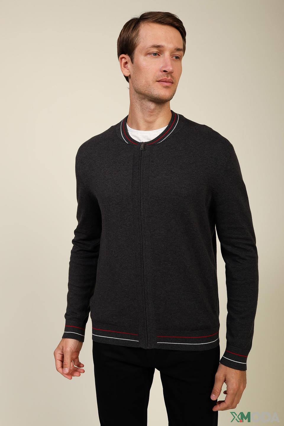 Кардиган Pezzo серый с полосками