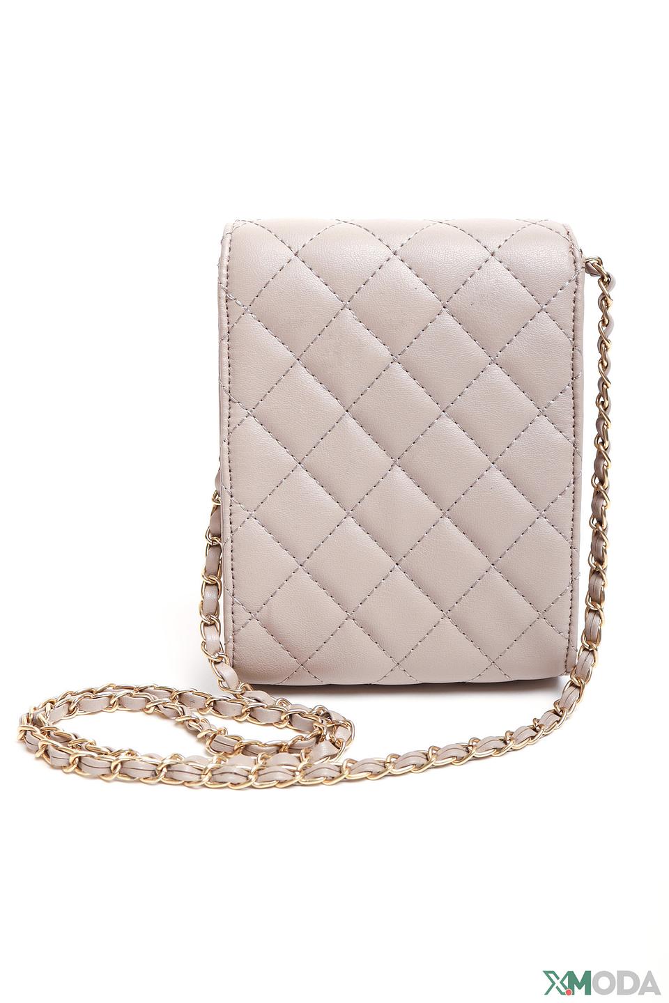 Сумка Pezzo стеганая бежевая