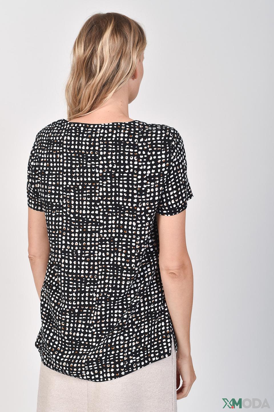 Блуза Bianca с принтом чёрный