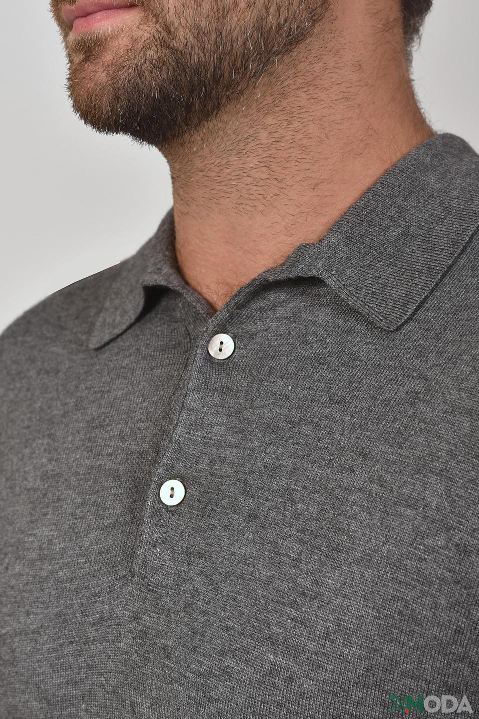 Джемпер поло Pezzo серый