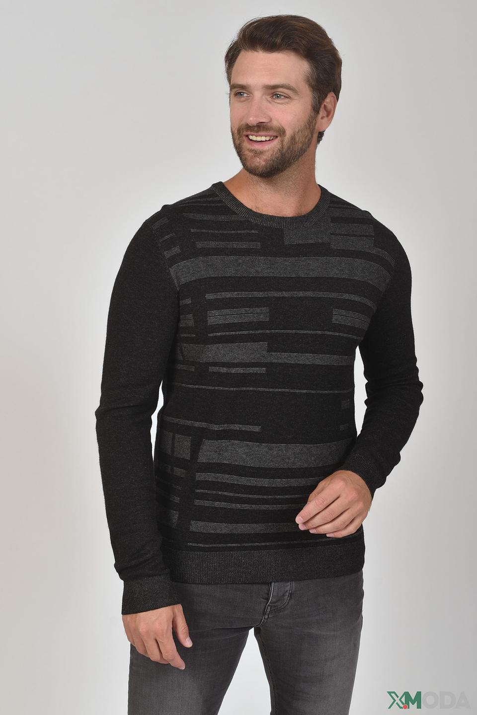 Джемпер Pezzo с полосками чёрный