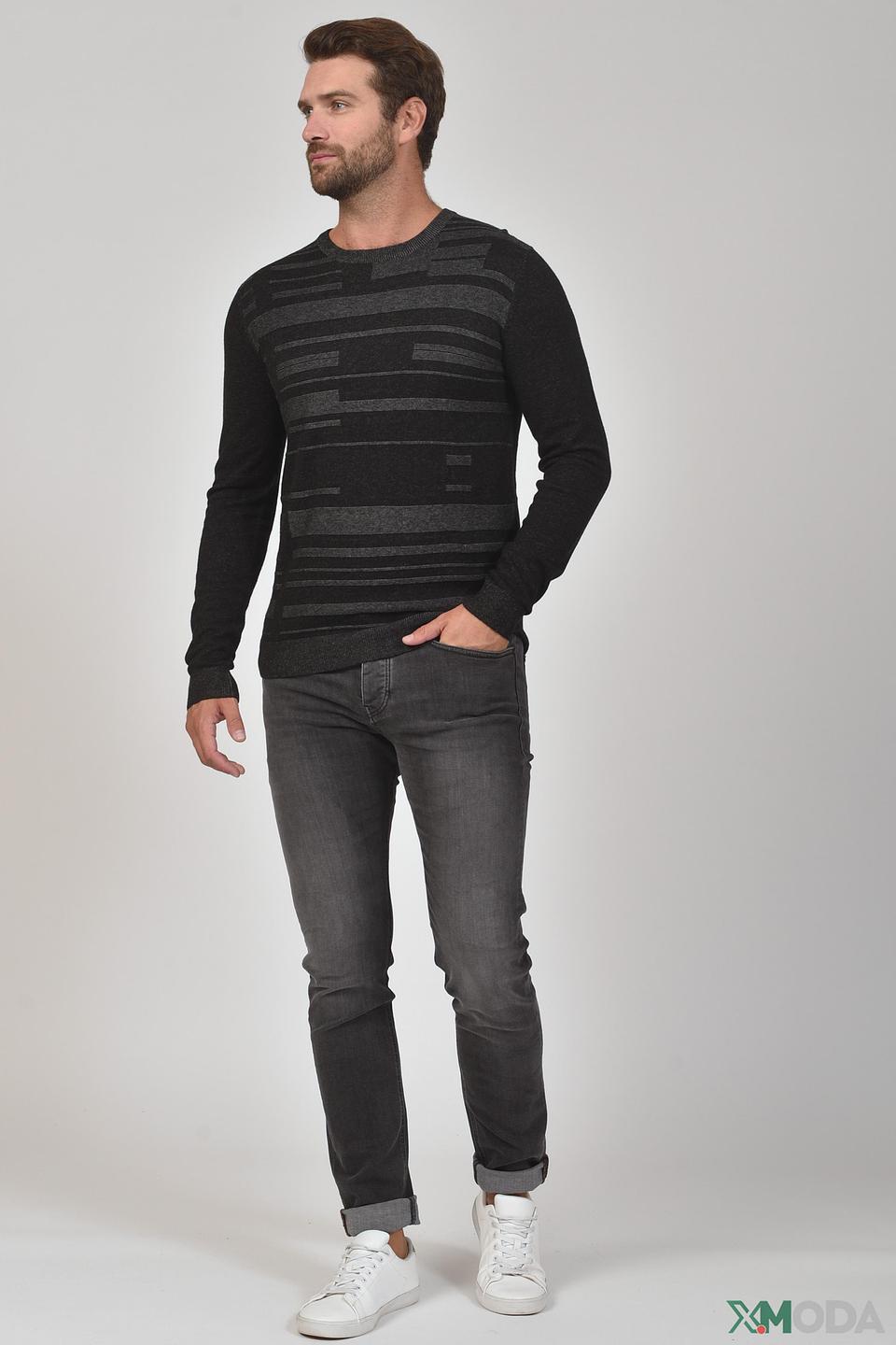 Джемпер Pezzo с полосками чёрный