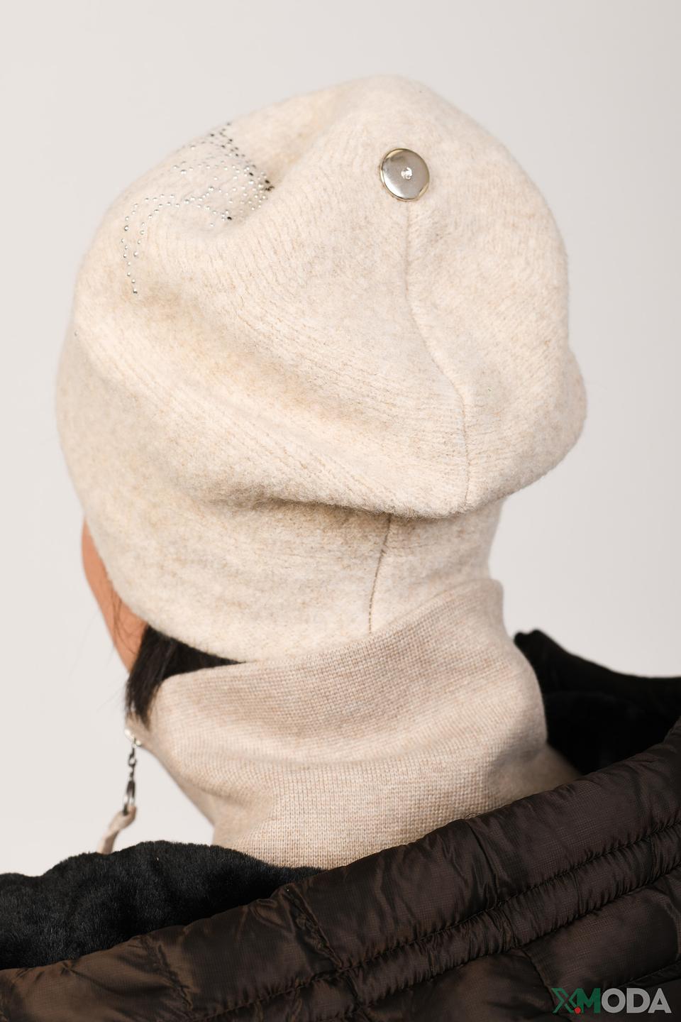 Шапка Wegener с блестками бежевая