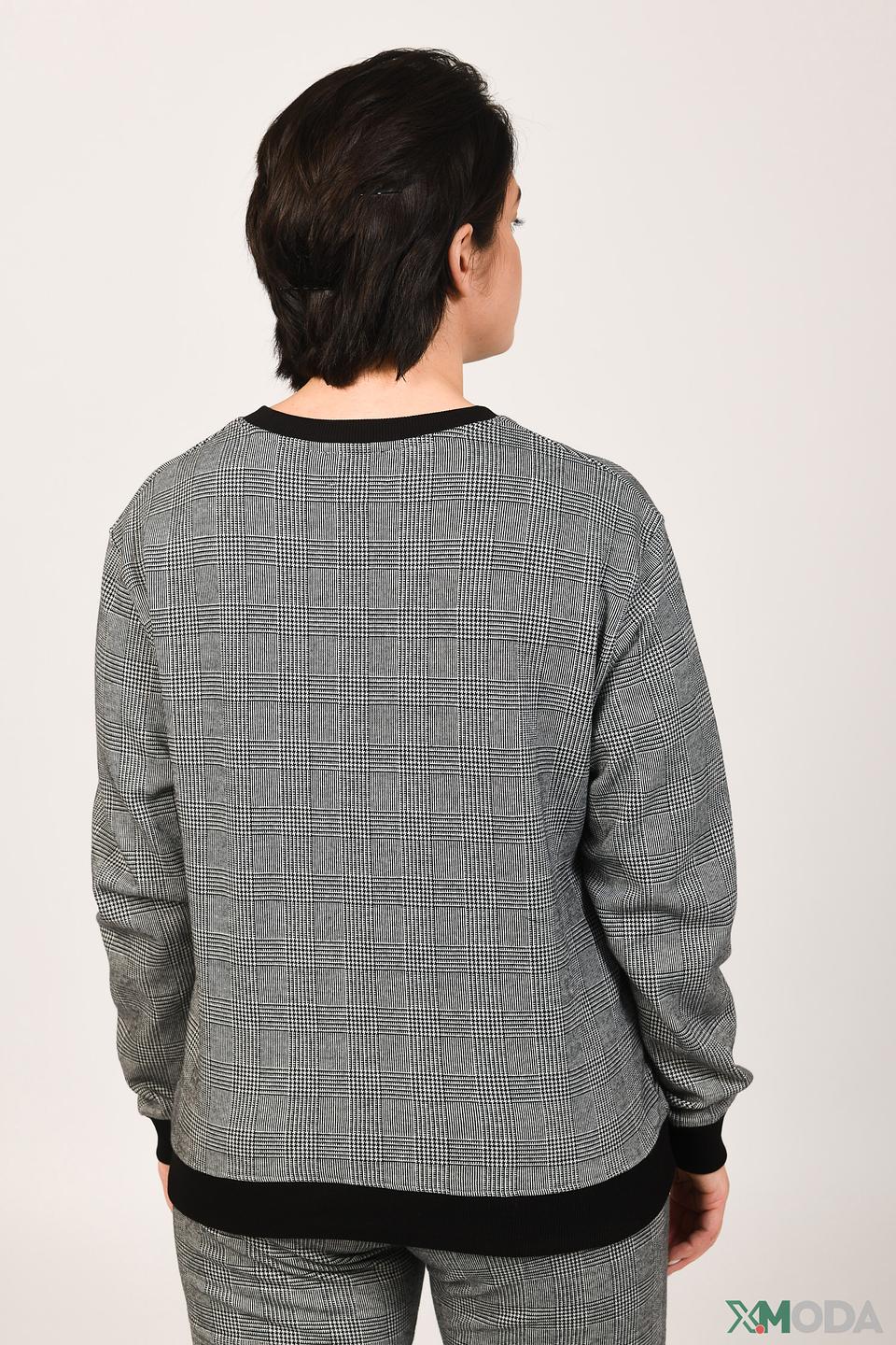 Пуловер Angels в клетку серый