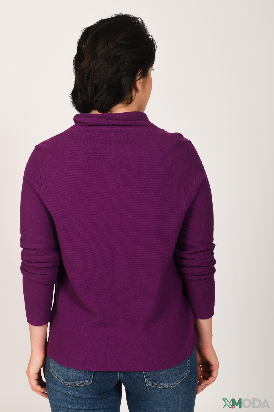 Пуловер Oui с капюшоном фиолетовый