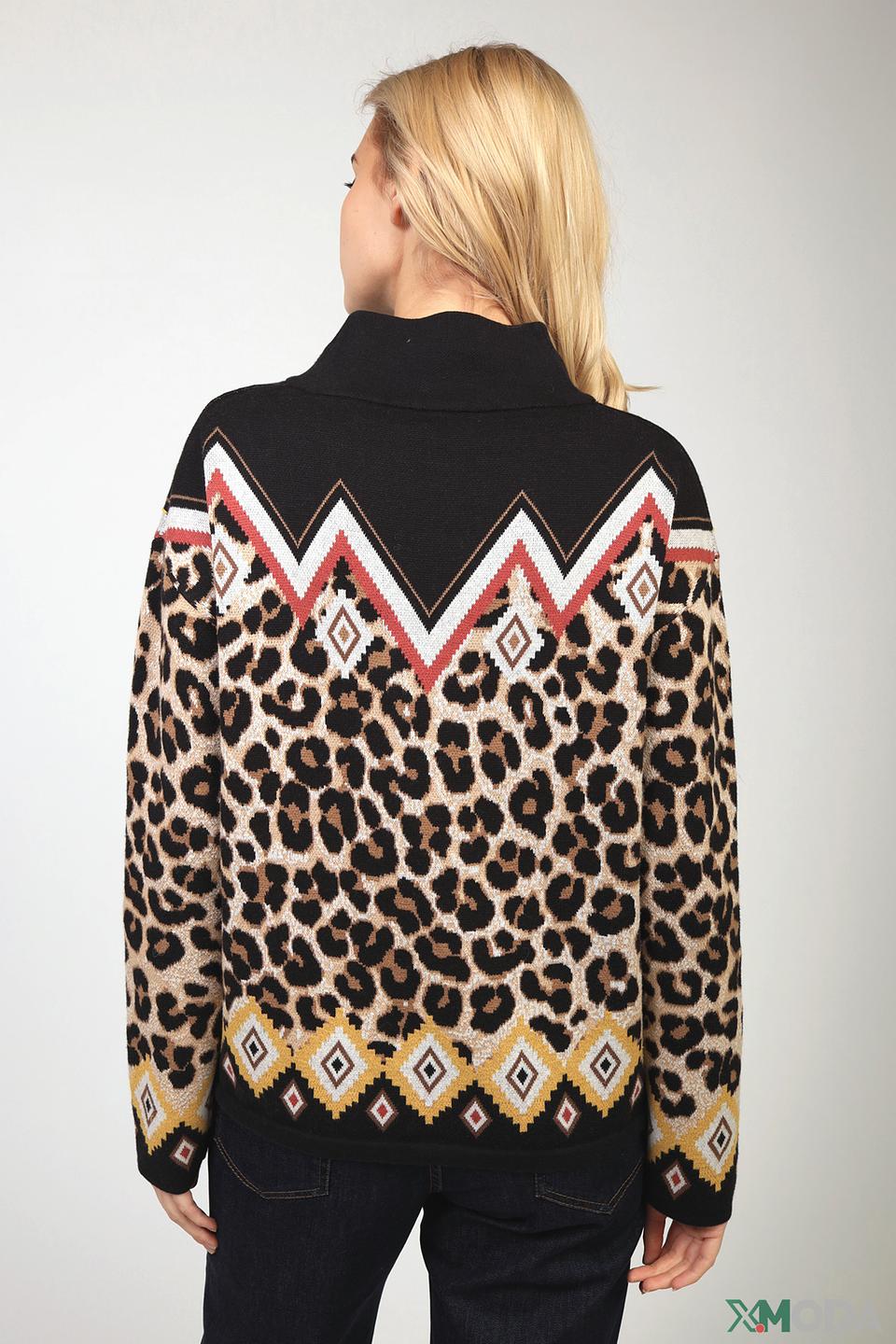 Пуловер Oui с леопардовым узором