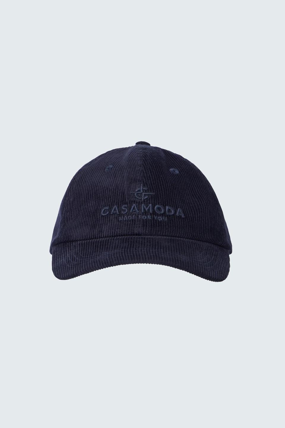 Тёмно-синяя вельветовая кепка Casa Moda