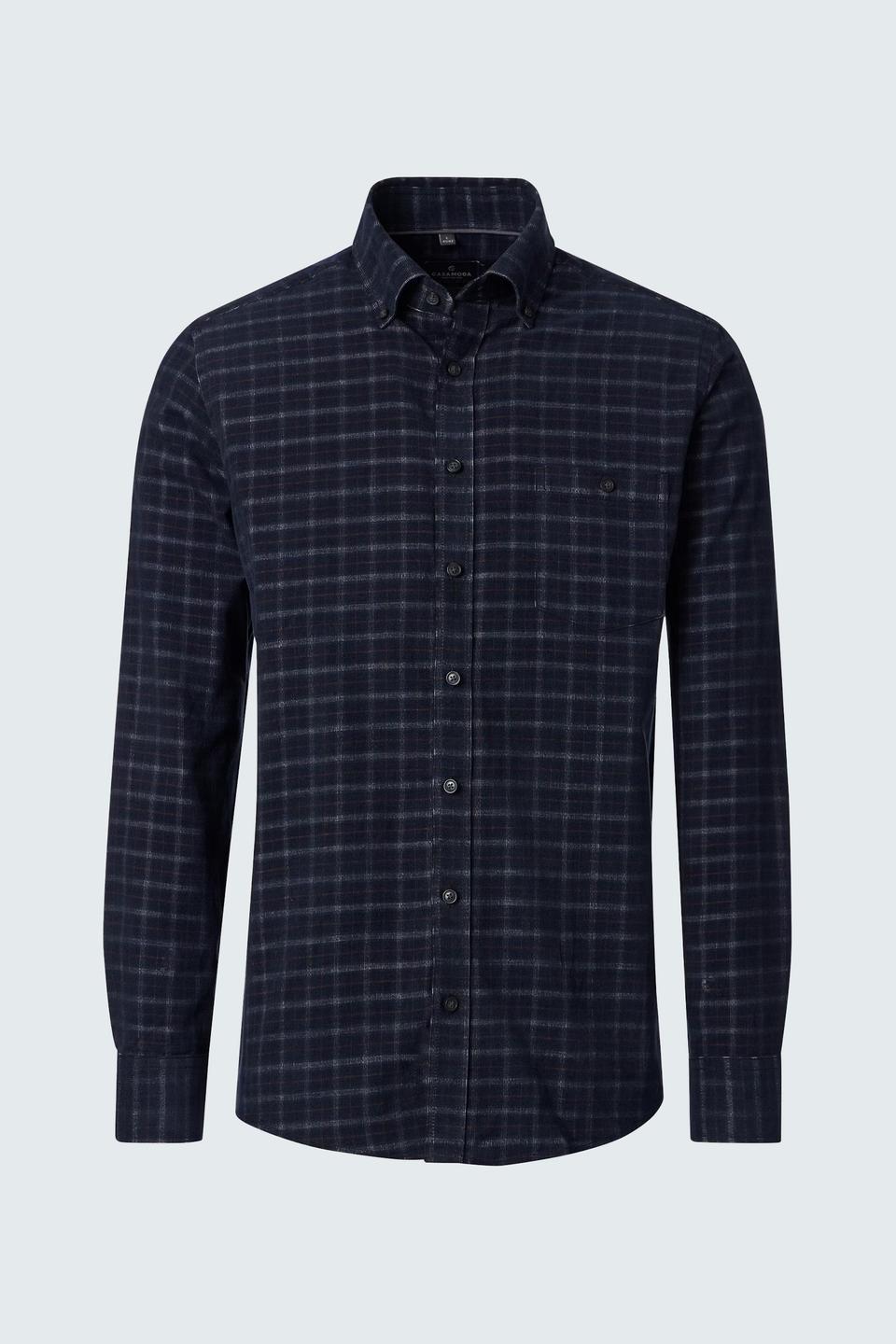 Рубашка в клетку Casa Moda тёмно-синего цвета