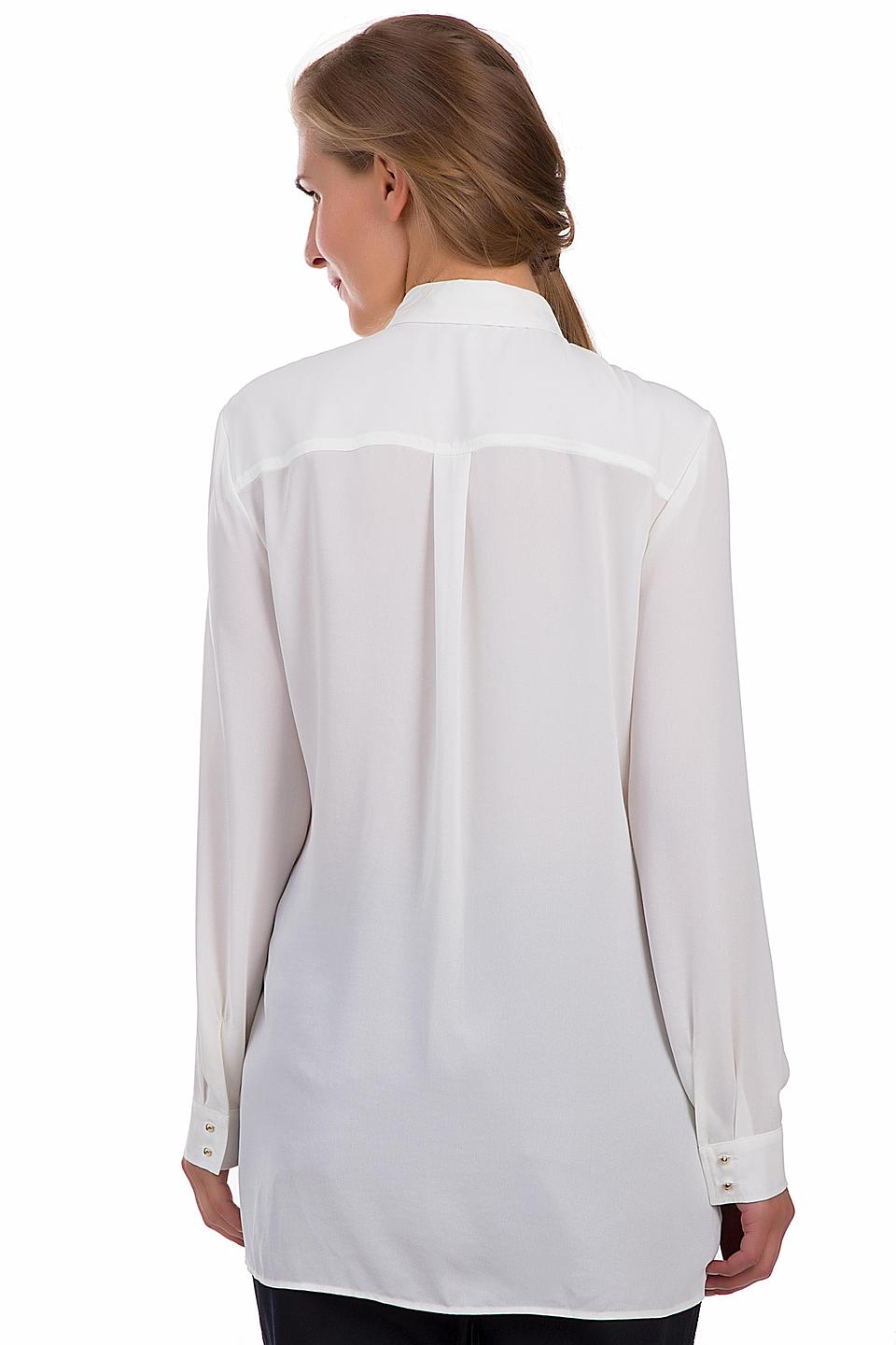 Белая блуза Steilmann рубашечного кроя с накладными карманами