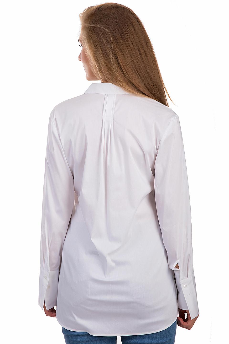 Блуза Comma белая с металлическим декором на воротнике