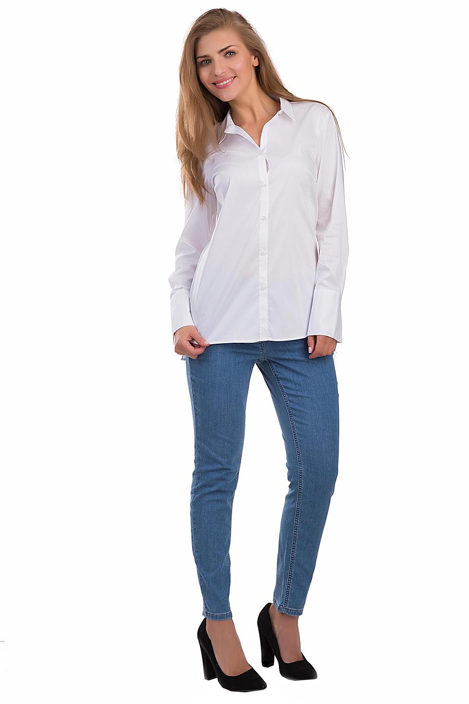 Блуза Comma белая с металлическим декором на воротнике