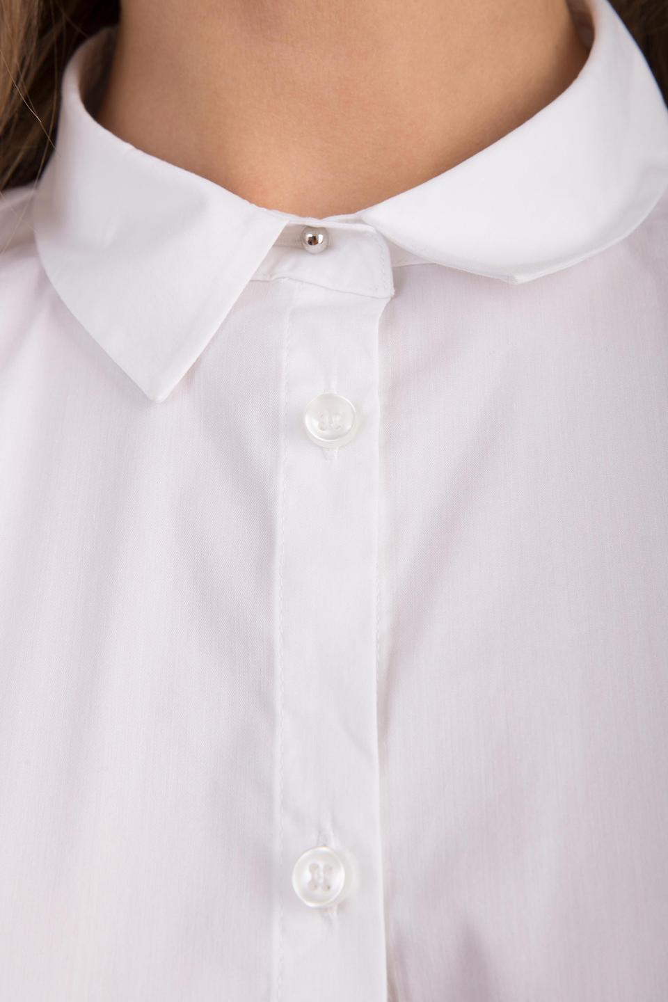Блуза Comma белая с металлическим декором на воротнике