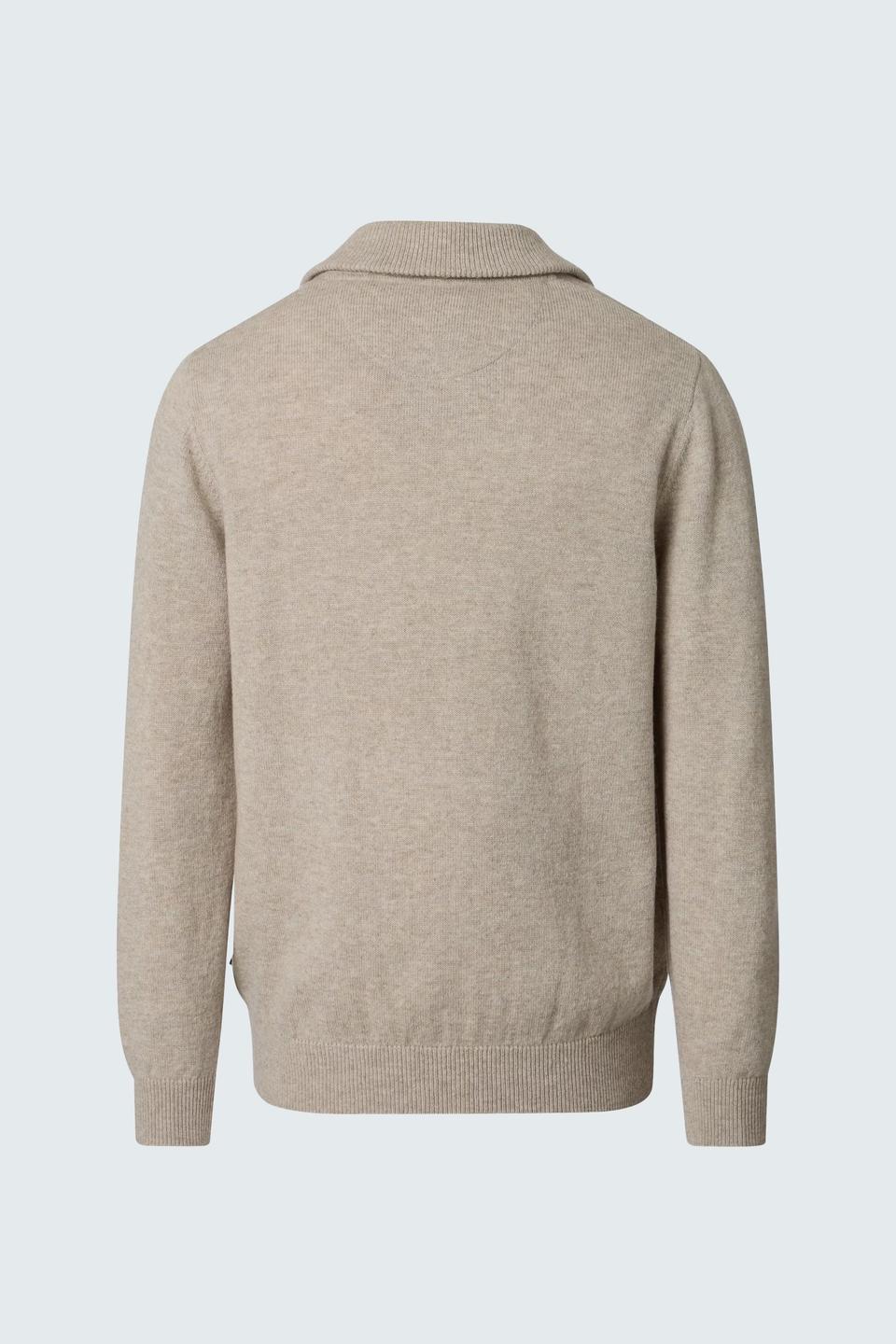Бежевый джемпер с молнией Casa Moda
