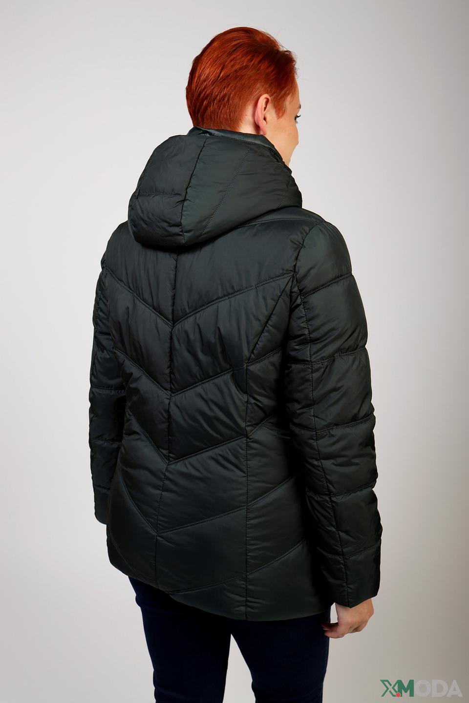 Куртка District стеганая тёмно-зелёная