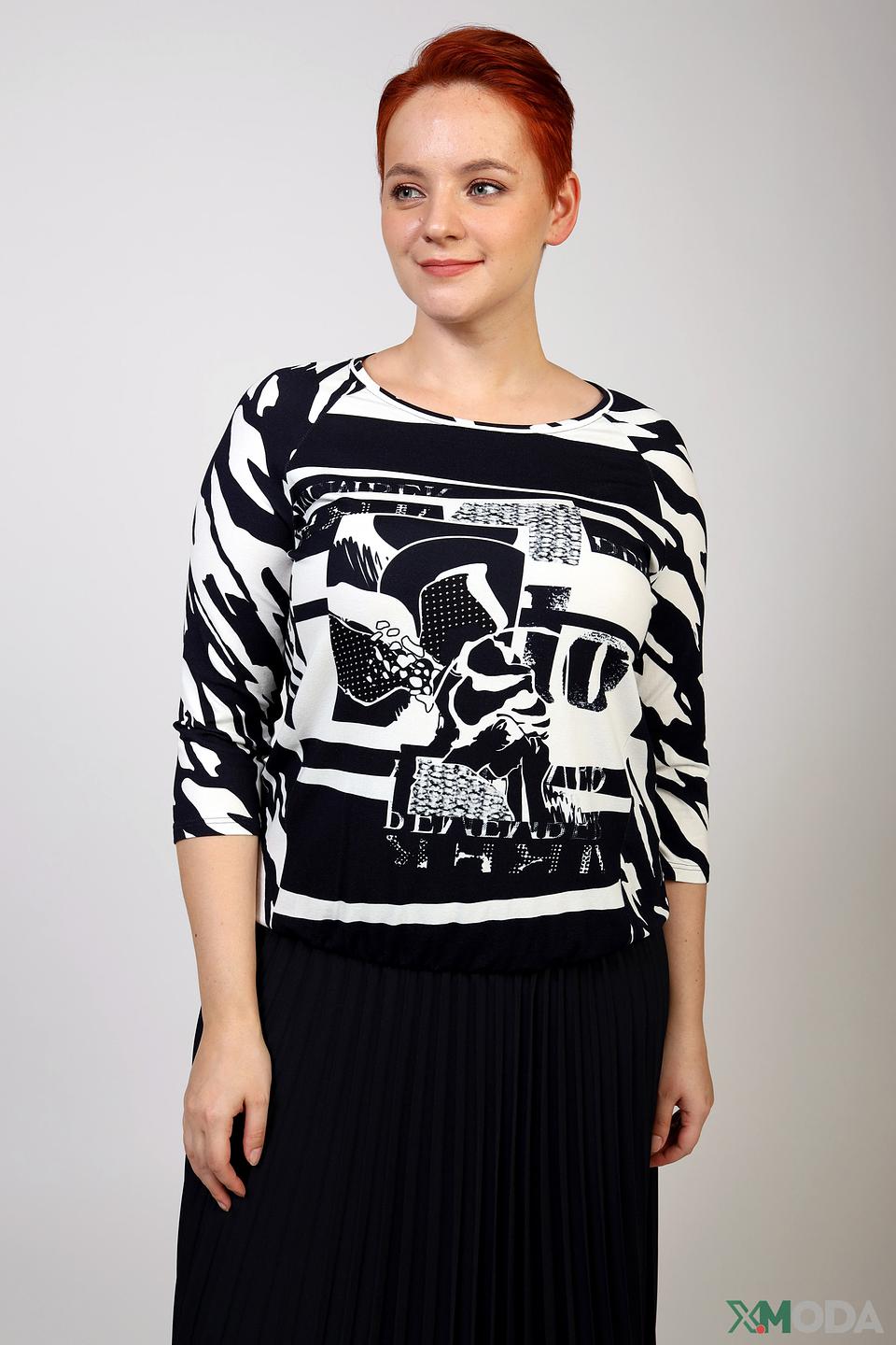 Лонгслив Frank Walder принт зебра