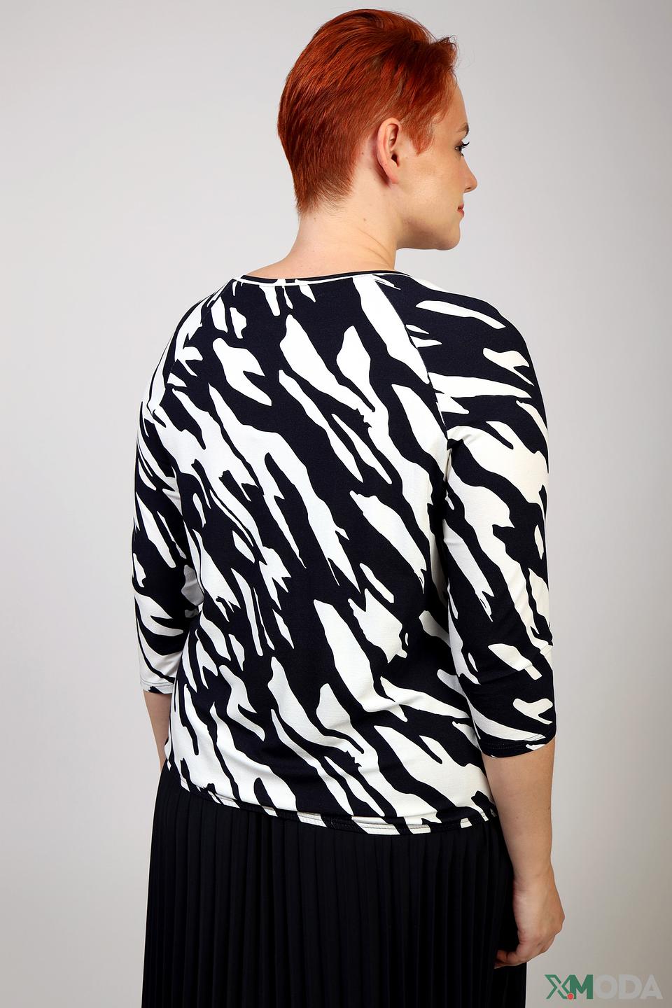 Лонгслив Frank Walder принт зебра