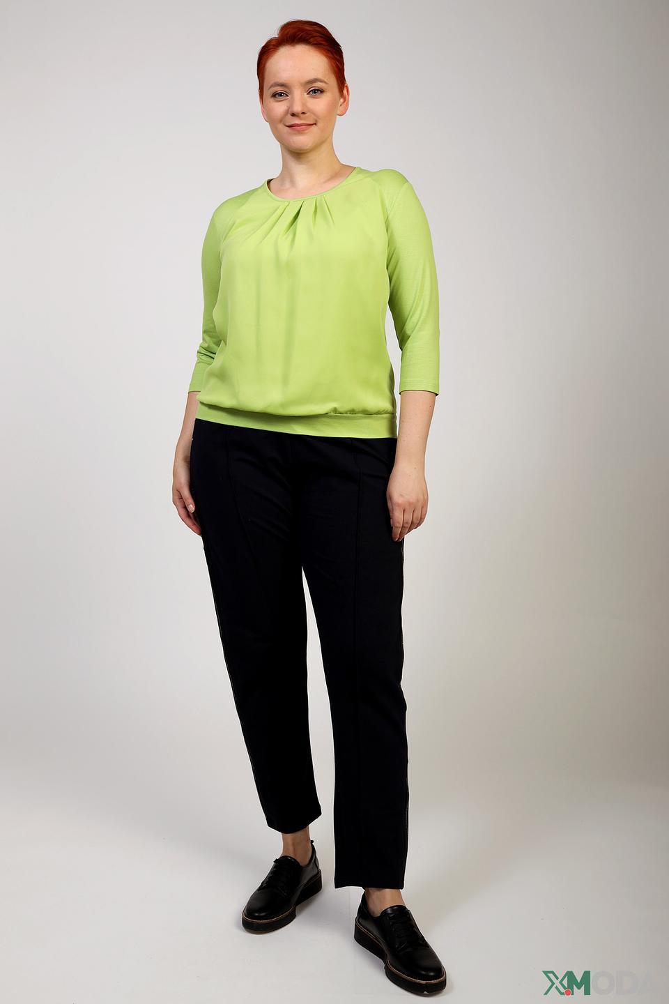 Блуза Frank Walder лайм с драпировкой