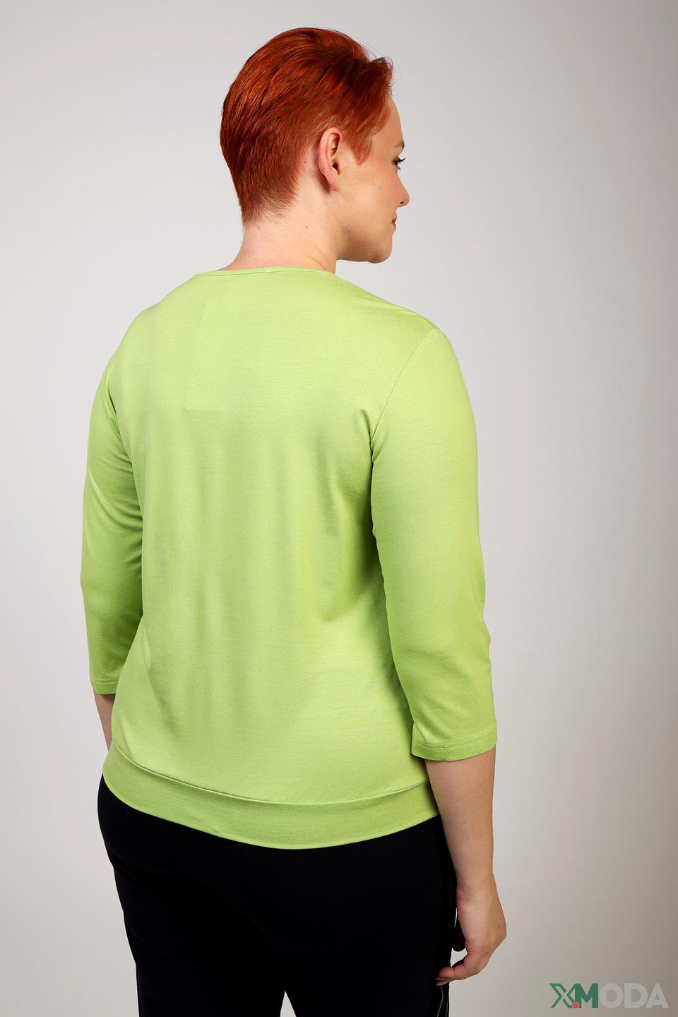 Блуза Frank Walder лайм с драпировкой