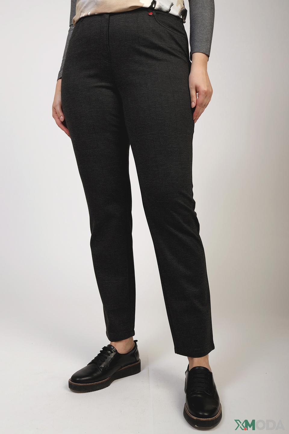 Брюки Relaxed by Toni в клетку черные