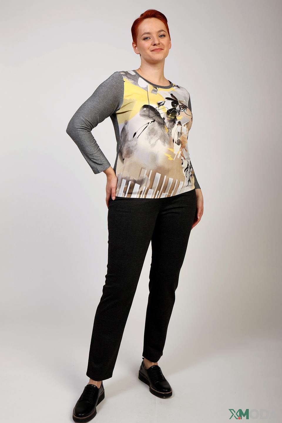 Брюки Relaxed by Toni в клетку черные