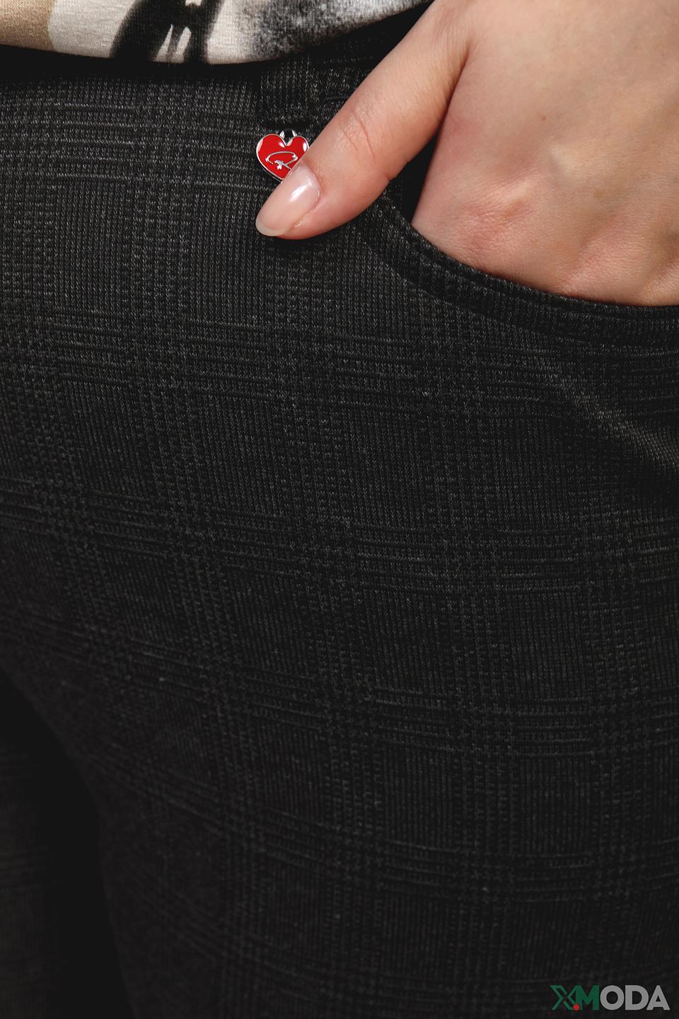 Брюки Relaxed by Toni в клетку черные