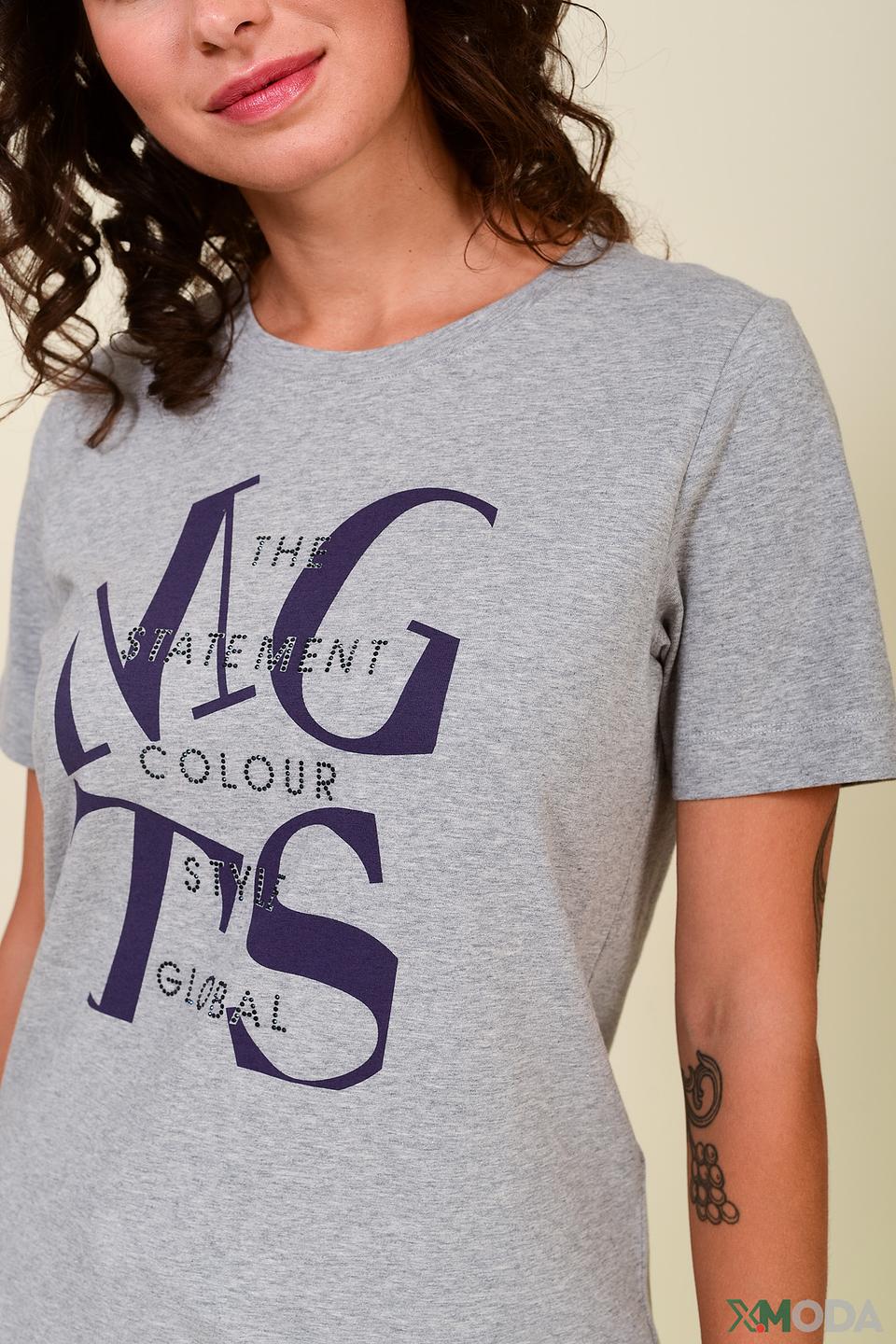 Футболка Margittes с принтом серая