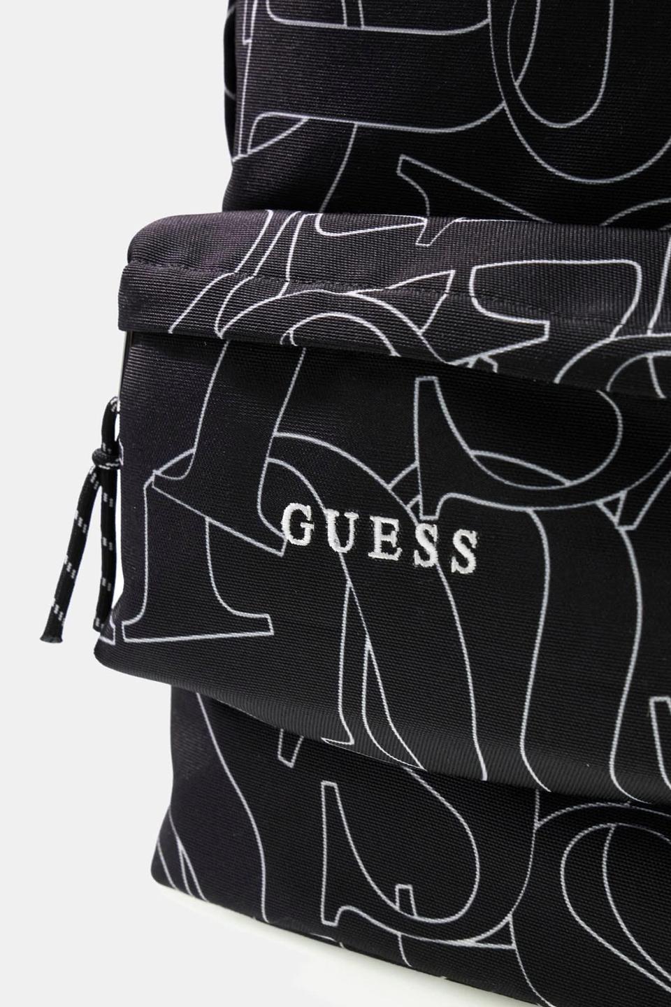 Детский рюкзак Guess с графическим принтом, чёрный
