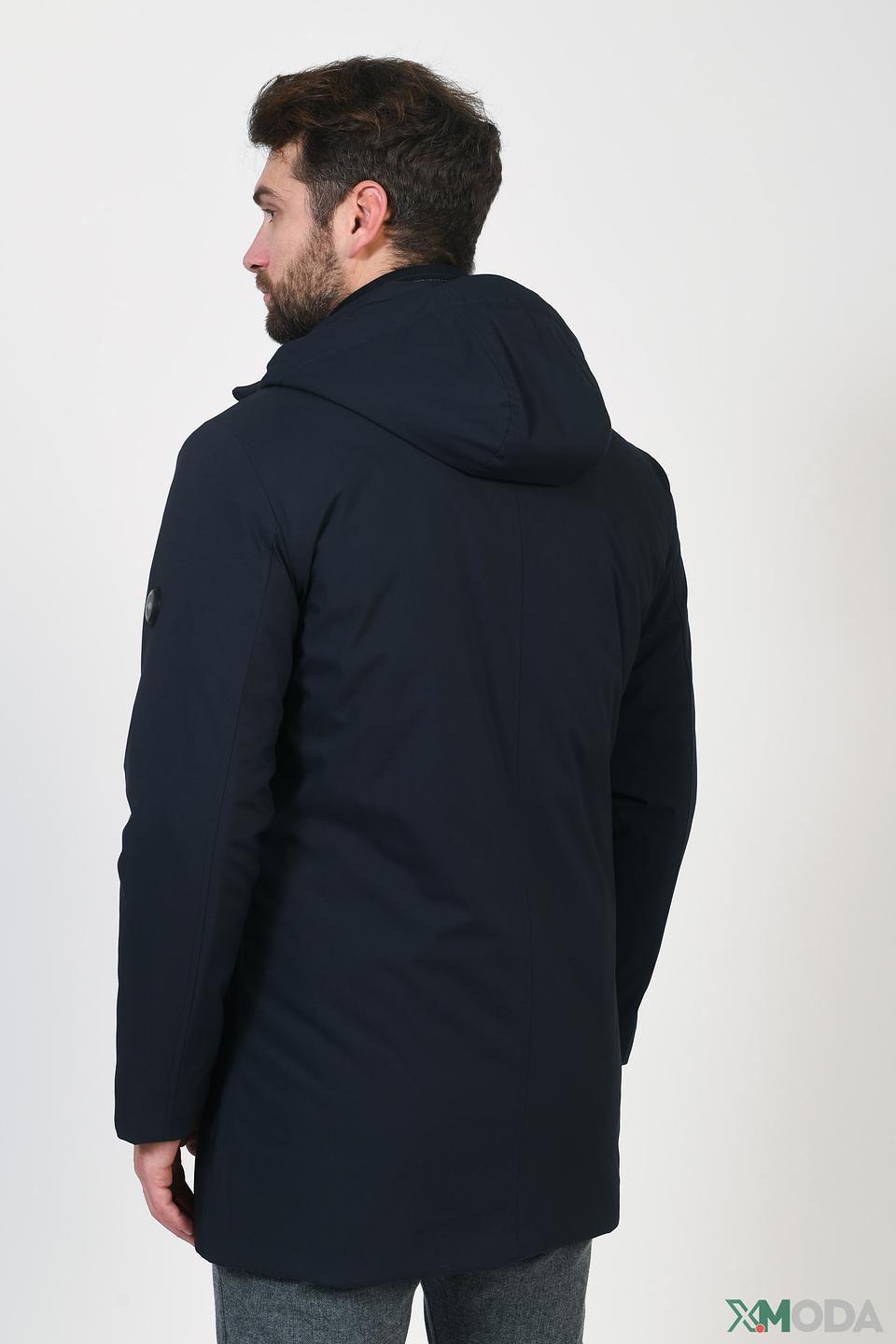 Куртка Granchio мужская темно-синяя с капюшоном
