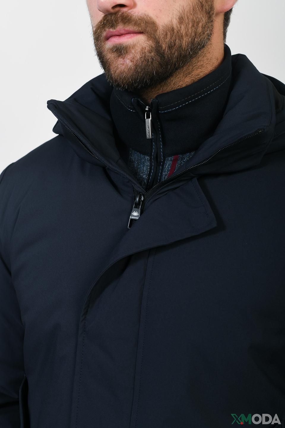 Куртка Granchio мужская темно-синяя с капюшоном