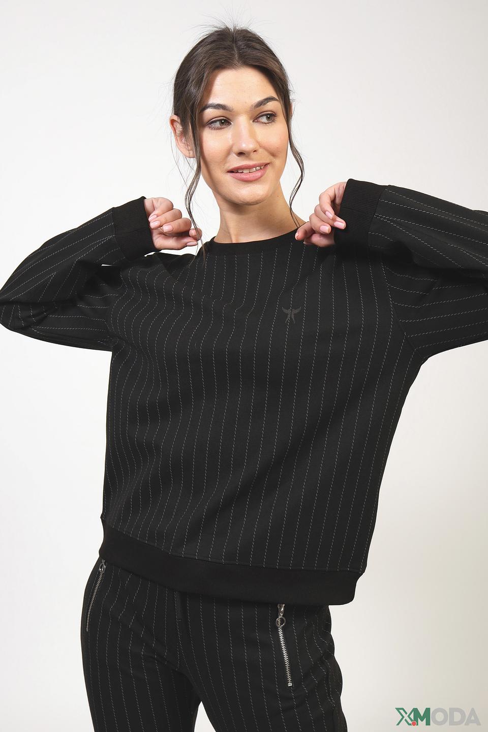 Пуловер Angels в полоску чёрный