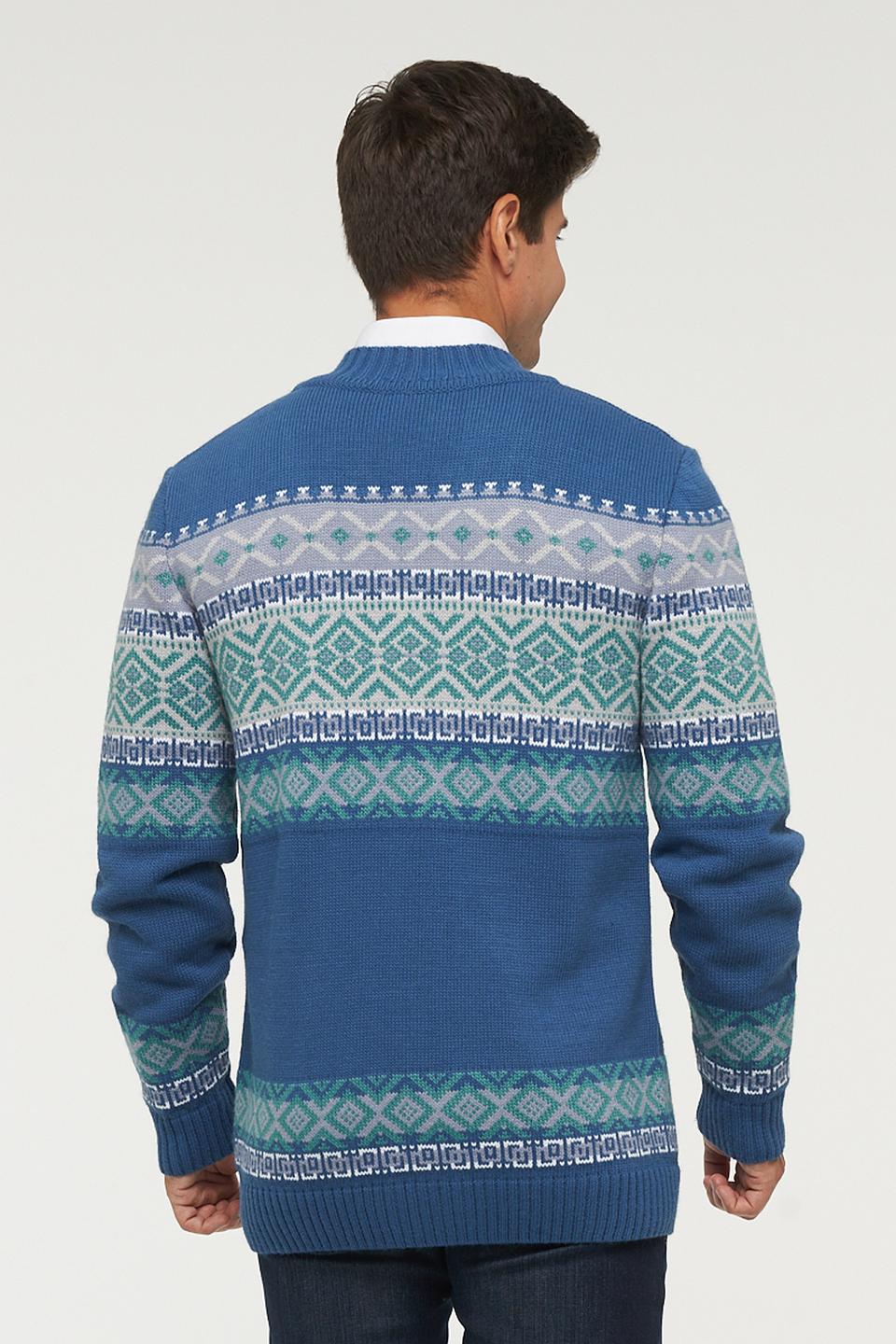 Кардиган VAY мужской с узором синий