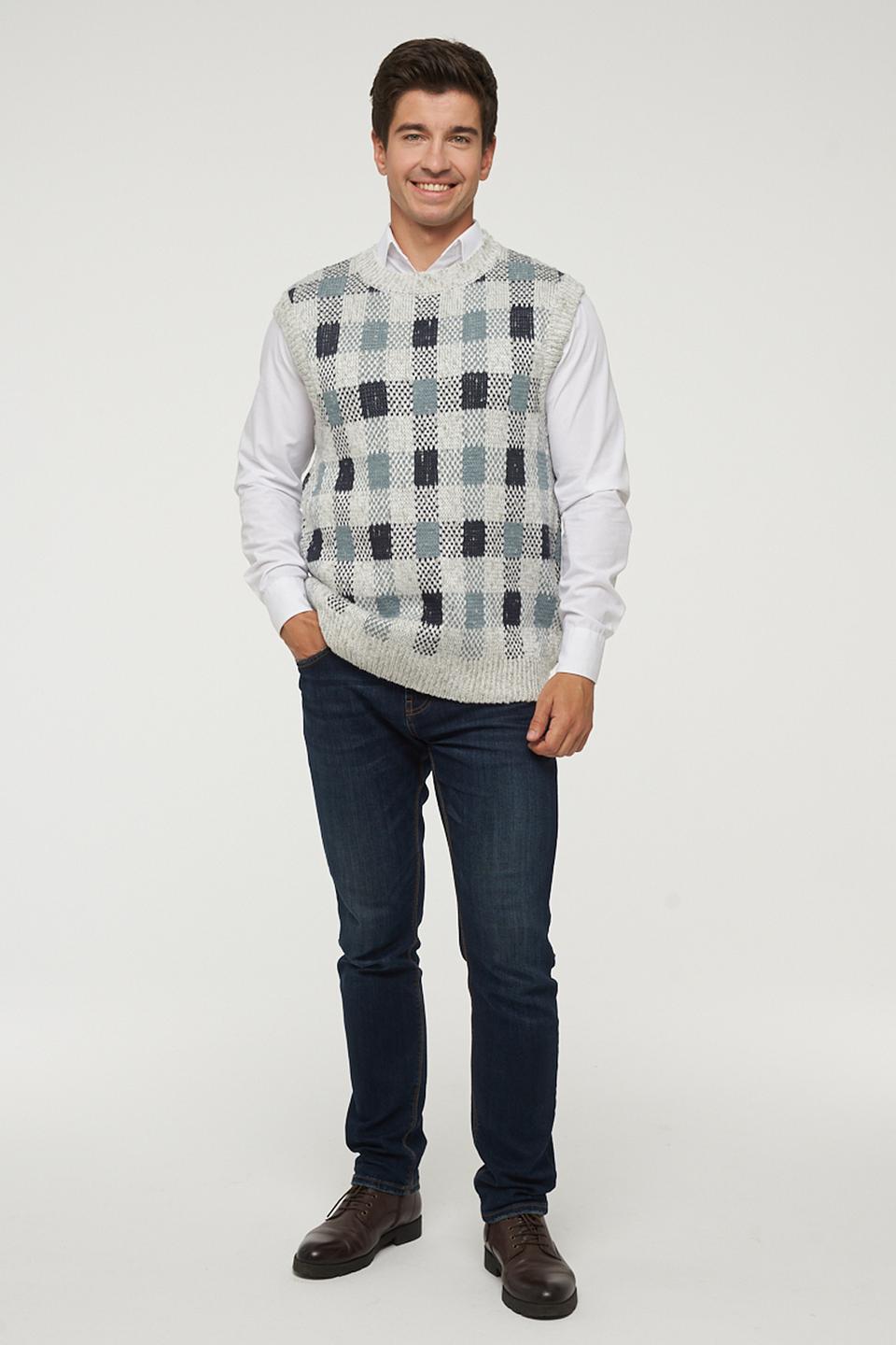 Жилет VAY мужской в клетку