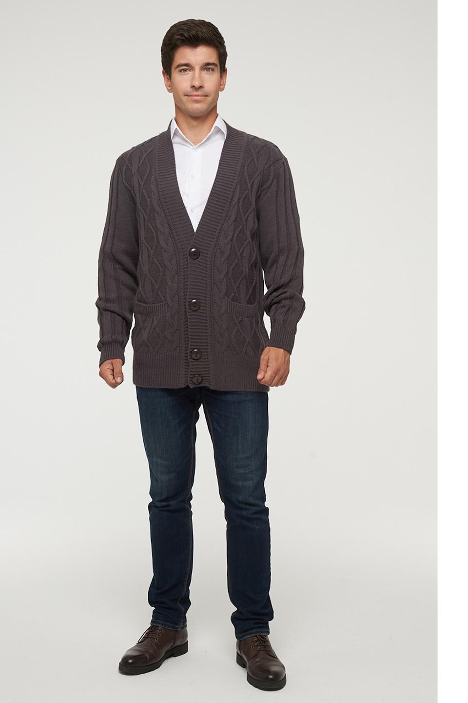 Кардиган VAY мужской серый