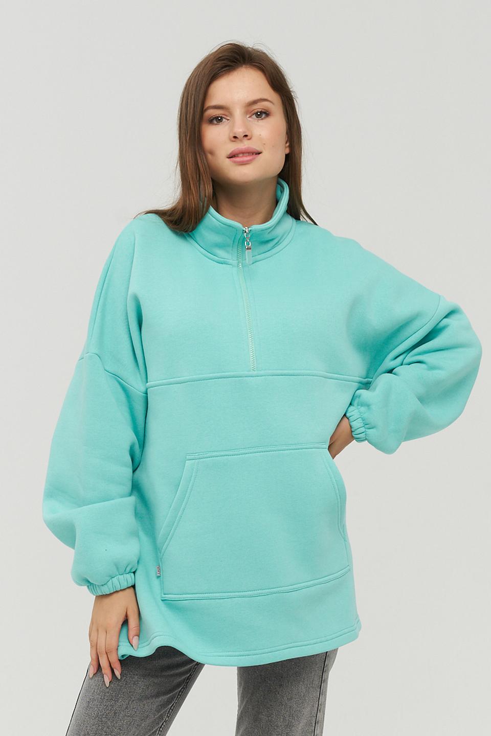 Толстовка VAY с молнией мятная