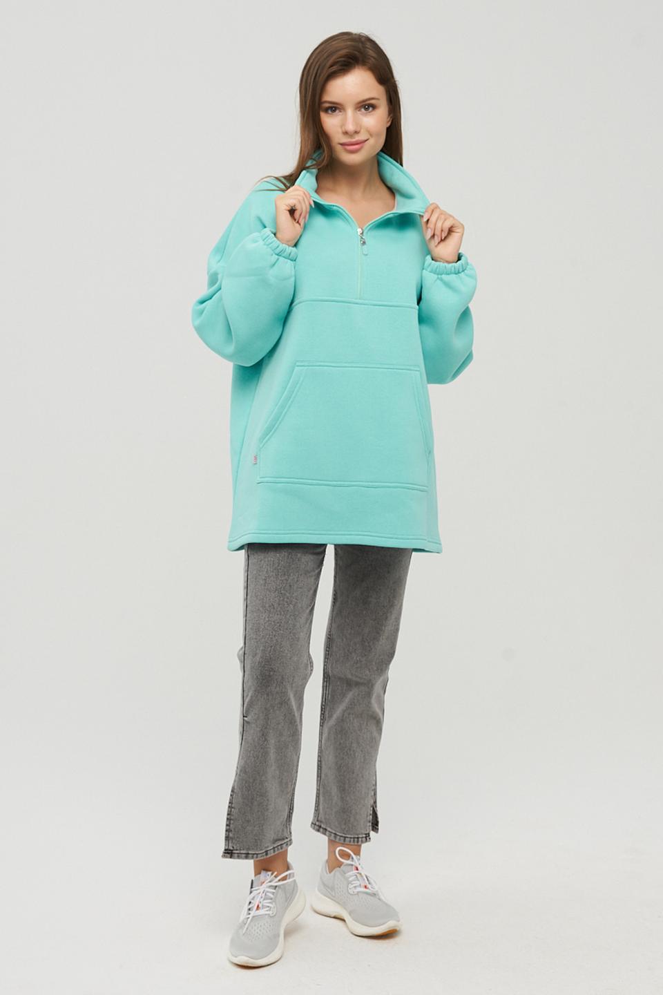 Толстовка VAY с молнией мятная