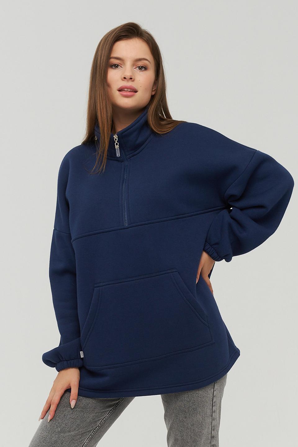 Толстовка VAY с молнией синяя