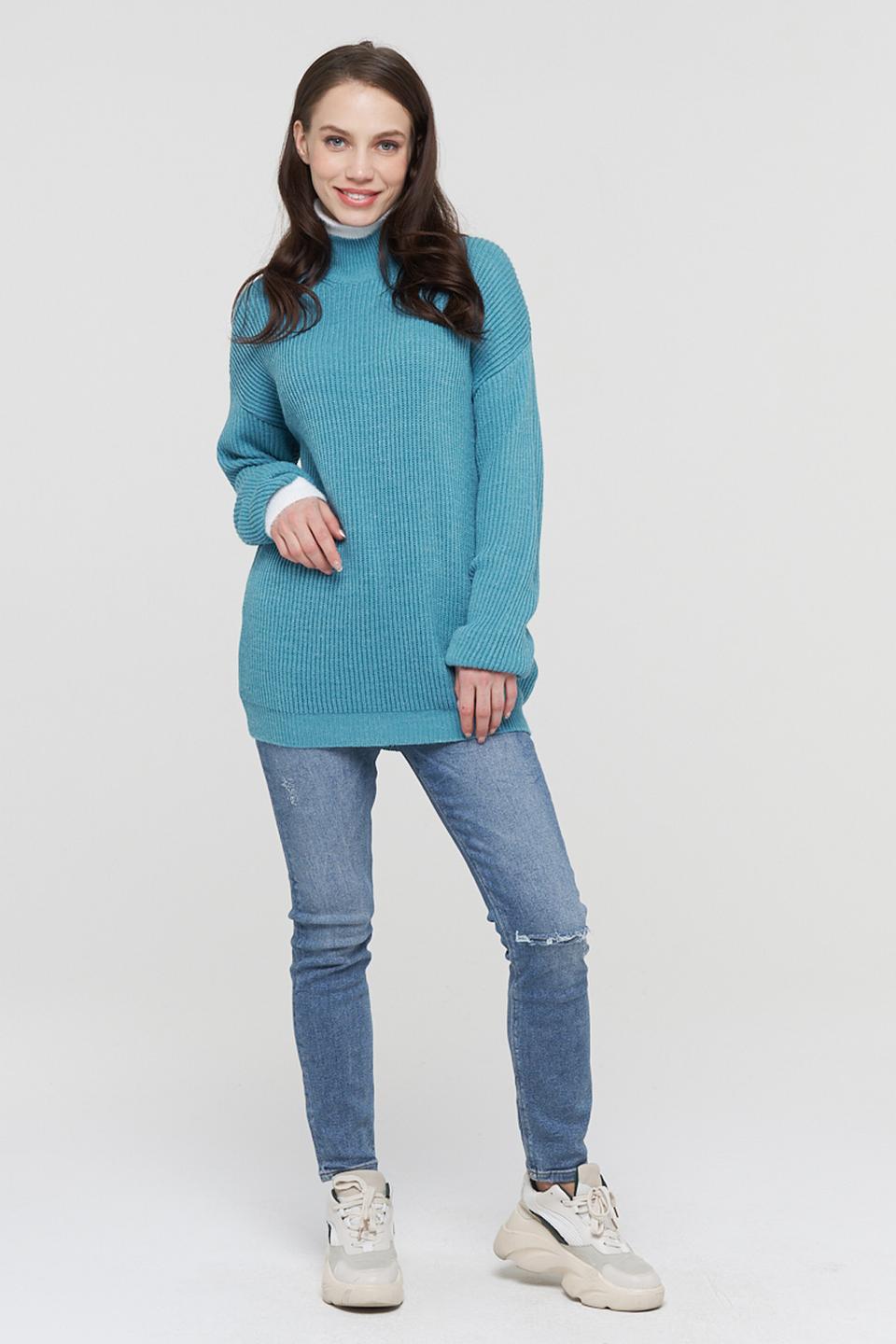 Водолазка VAY бирюзовая