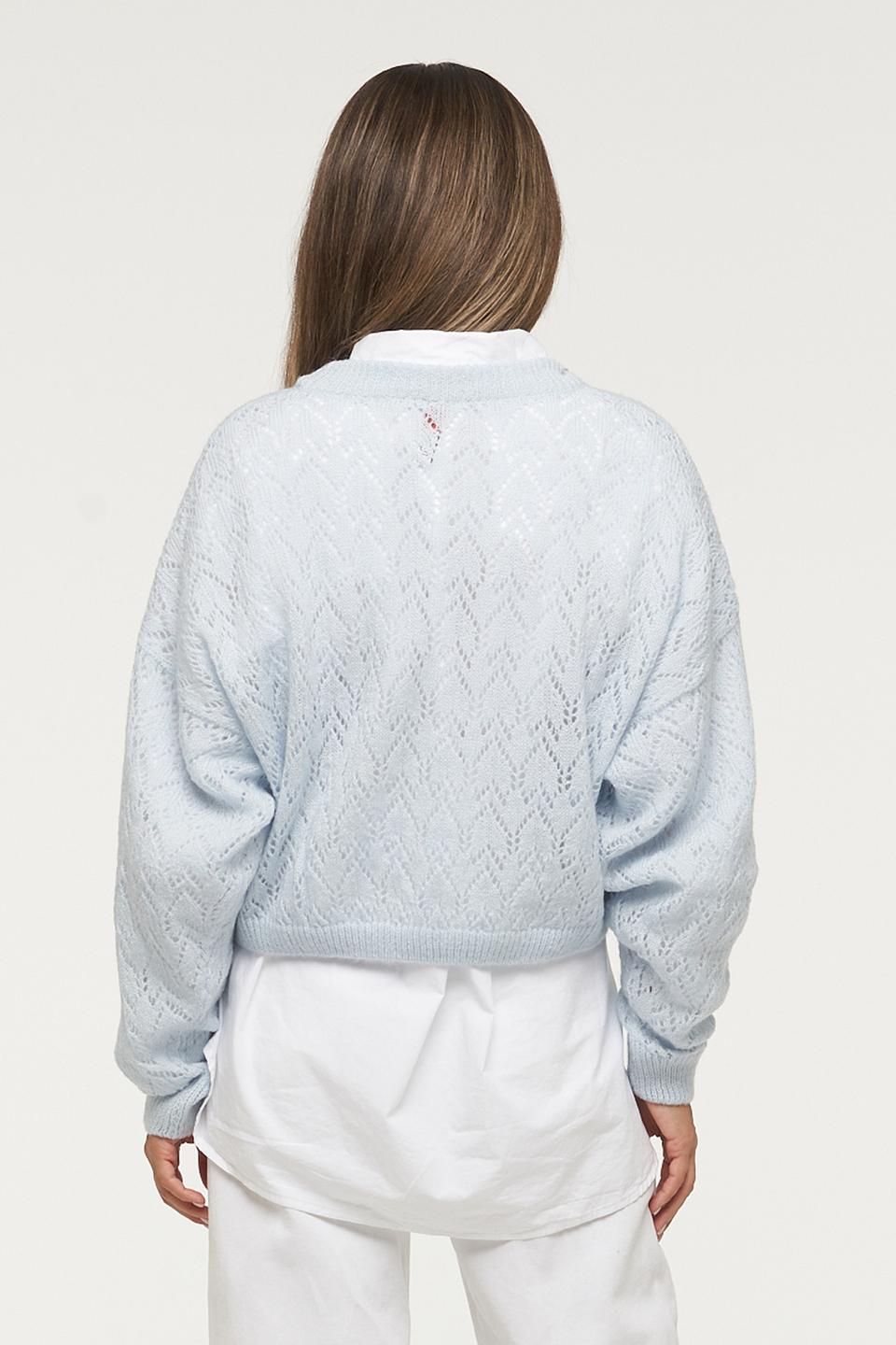 Джемпер BE YOU голубой ажурный
