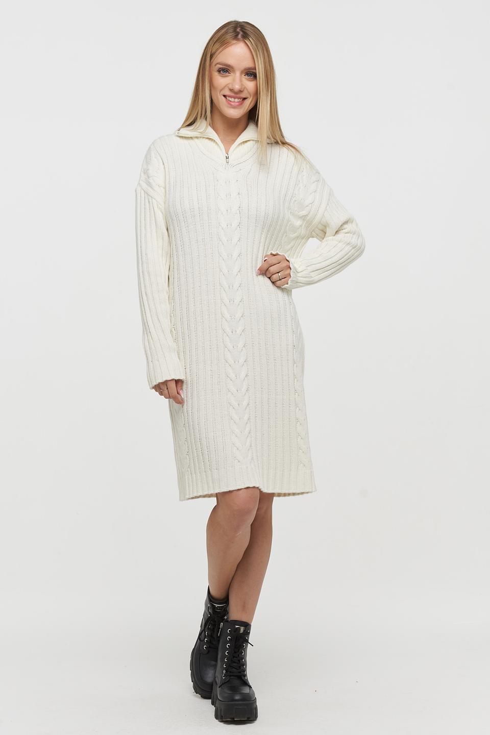 Платье BE YOU вязаное молочное