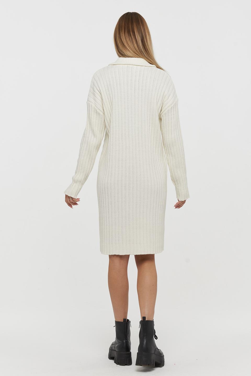 Платье BE YOU вязаное молочное