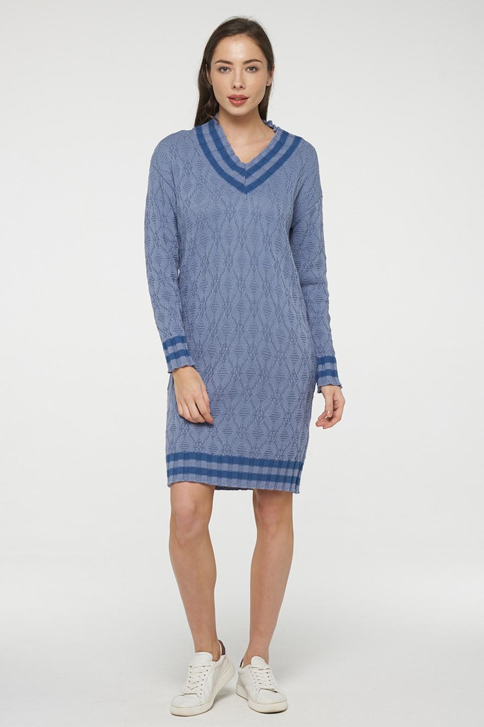 Платье BE YOU вязаное голубое