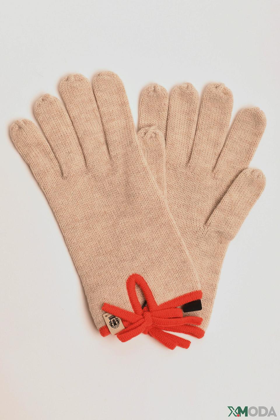 Перчатки Roeckl бежевые с завязками