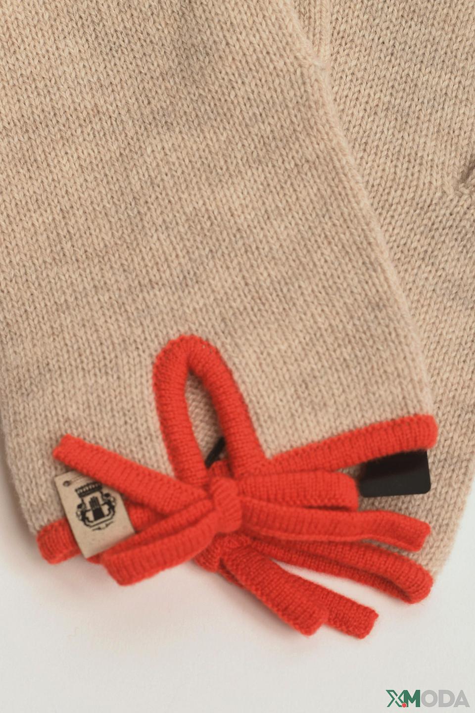 Перчатки Roeckl бежевые с завязками