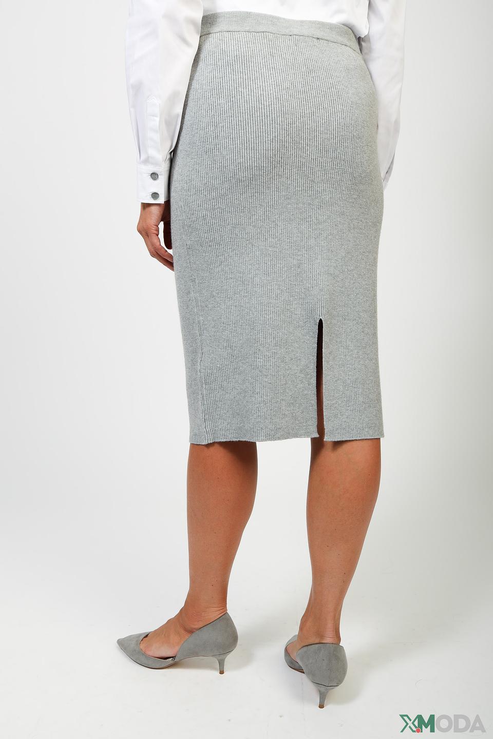 Юбка Tuzzi серая в рубчик