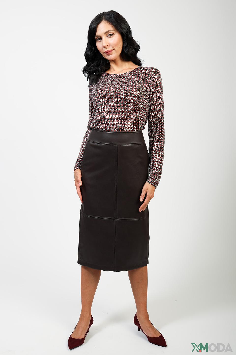 Юбка Gerry Weber кожаная коричневая