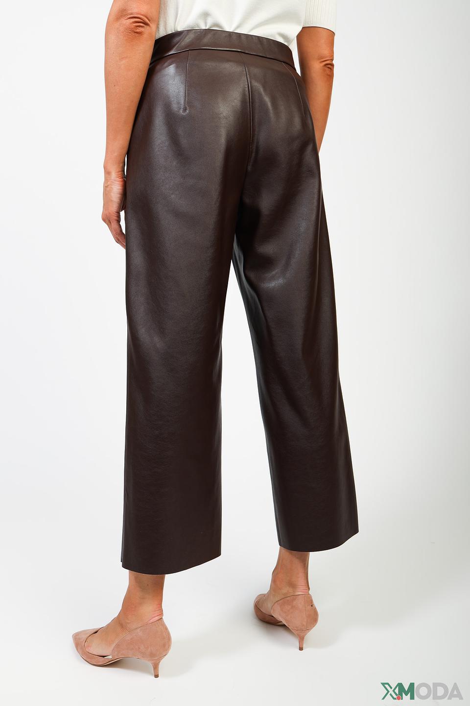 Брюки Gerry Weber кожаные коричневые