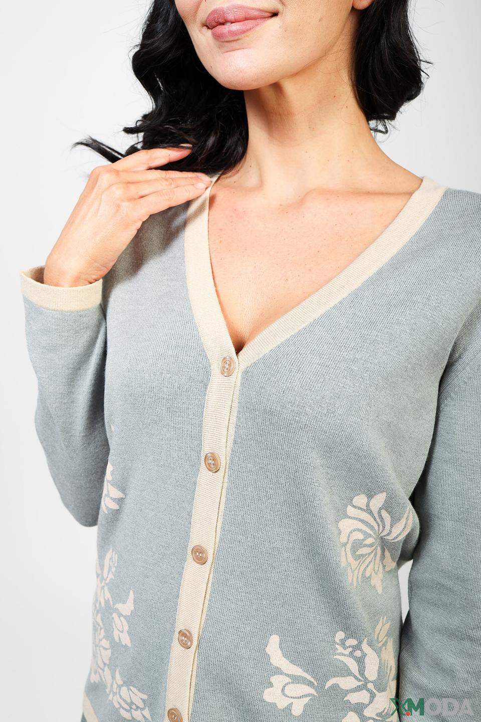 Жакет Eugen Klein с вышивкой светло-серый