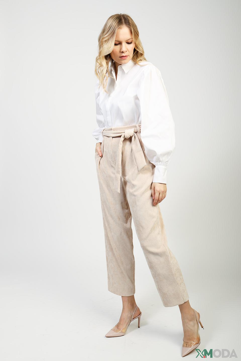 Брюки i Blues жен. с поясом бежевые